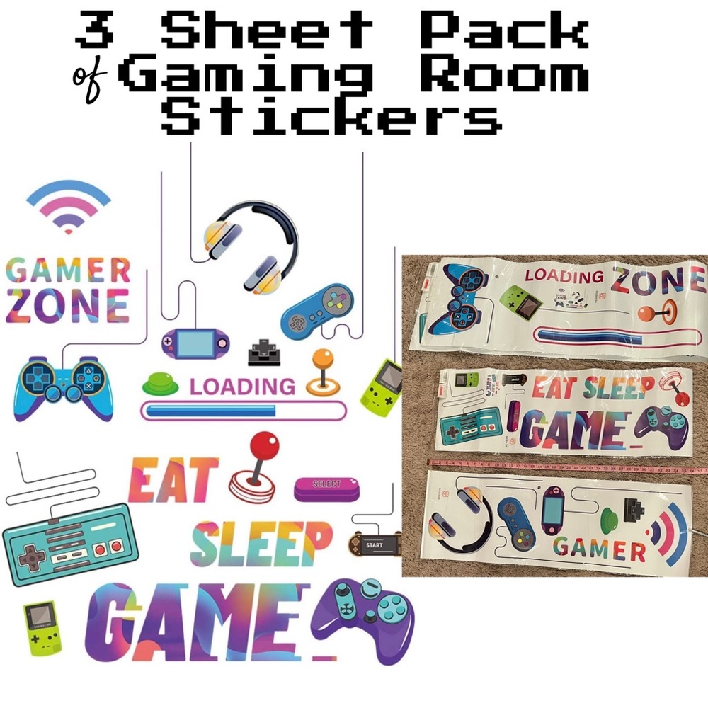 Pack of Gaming Room Wall Decals